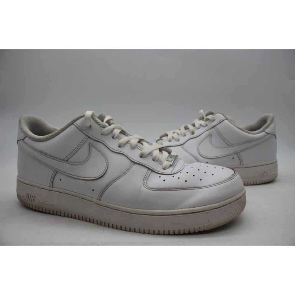 Nike Air Force 1 Sneakers Triple White Men's Size 15 Lace Up Low 315122-111